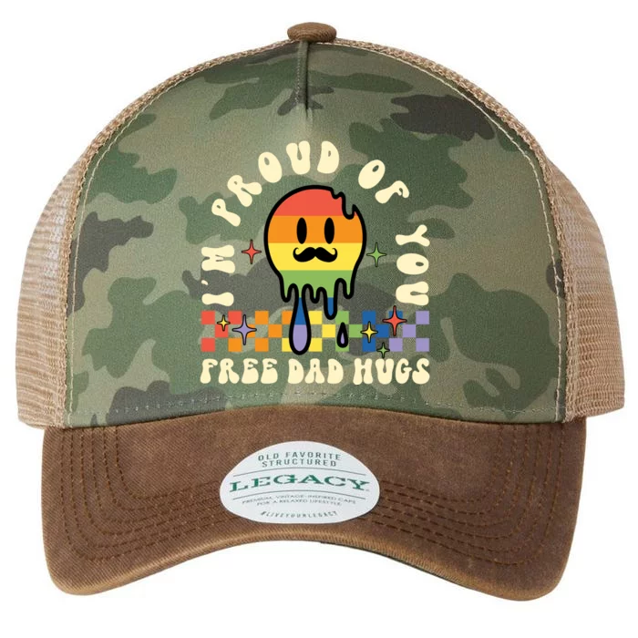 Im Proud Of You Free Dad Hugs LGBT Legacy Tie Dye Trucker Hat