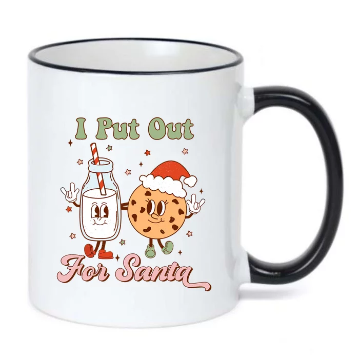 I Put Out For Santa Funny Milk And Cookie Christmas Retro Black Color Changing Mug