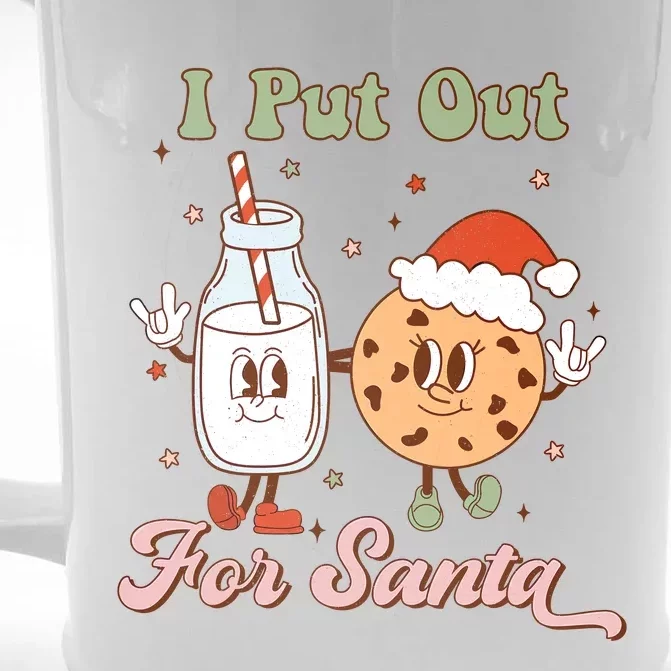 I Put Out For Santa Funny Milk And Cookie Christmas Retro Front & Back Beer Stein