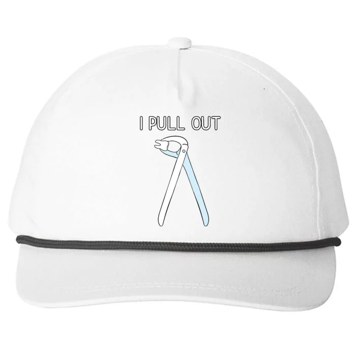 I Pull Out Dental Forceps Dentist Instruments Tooth Gift Snapback Five-Panel Rope Hat