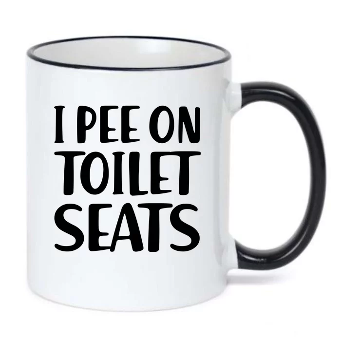 I Pee On Toilet Seats Black Color Changing Mug