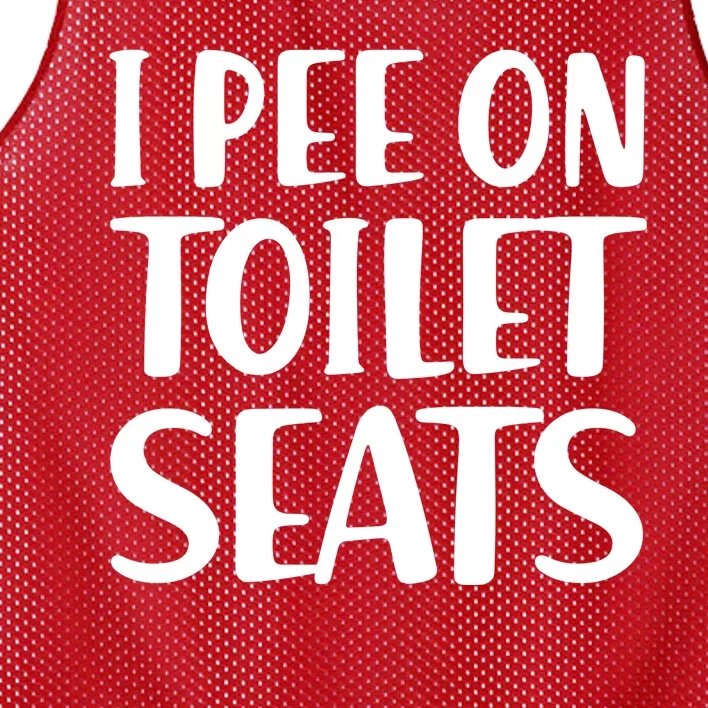 I Pee On Toilet Seats Mesh Reversible Basketball Jersey Tank