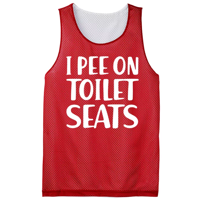 I Pee On Toilet Seats Mesh Reversible Basketball Jersey Tank