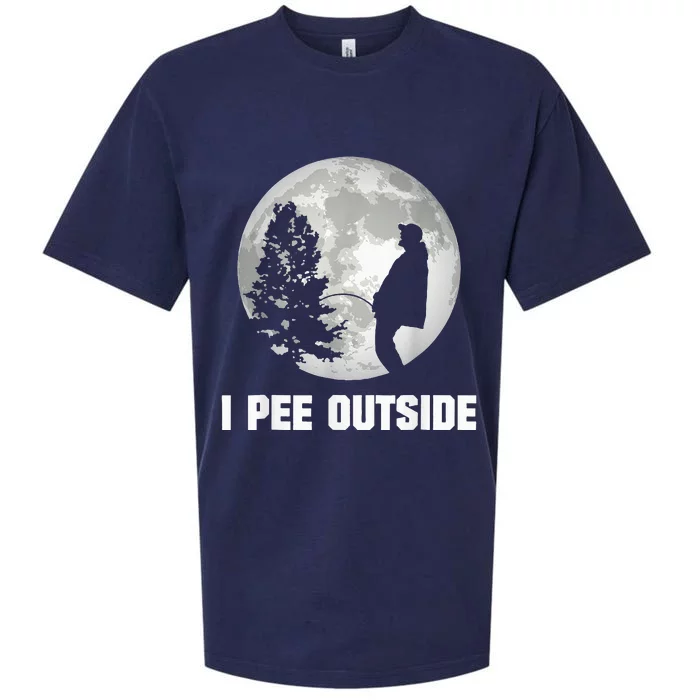 I Pee Outside I Love Peeing Outside Funny Camping Sueded Cloud Jersey T-Shirt