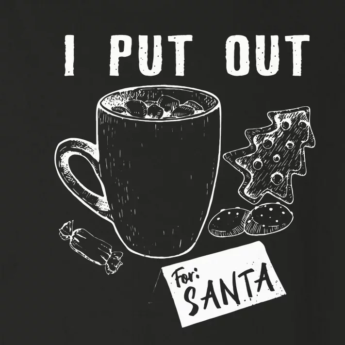 I Put Out For Santa Funny Christmas Cookies And Milk Toddler Long Sleeve Shirt