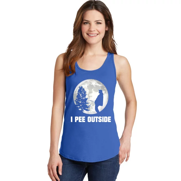 I Pee Outside I Love Peeing Outside Funny Camping Ladies Essential Tank