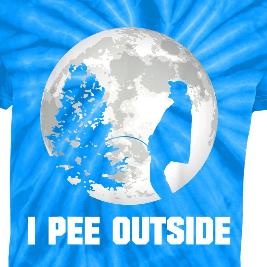 I Pee Outside I Love Peeing Outside Funny Camping Kids Tie-Dye T-Shirt