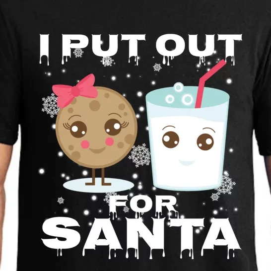 I Put Out For Santa Cookies And Milk Funny Christmas Funny Gift Cute Gift Pajama Set