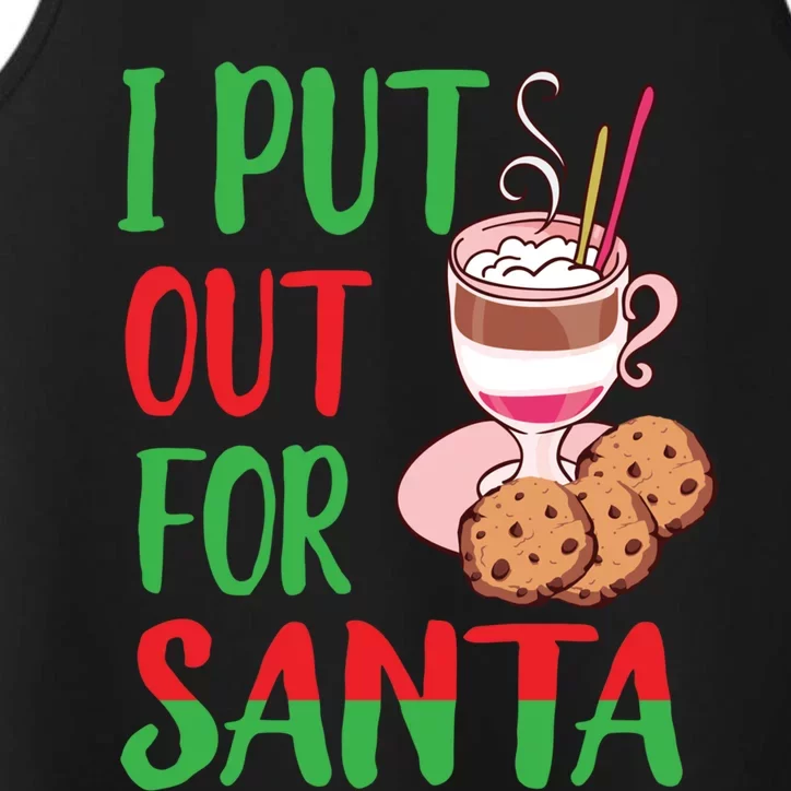 I Put Out For Santa Funny Christmas Cookie Holiday Graphic Gift Performance Tank