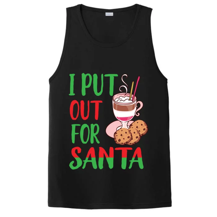 I Put Out For Santa Funny Christmas Cookie Holiday Graphic Gift Performance Tank