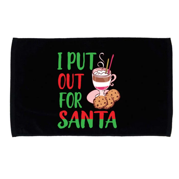 I Put Out For Santa Funny Christmas Cookie Holiday Graphic Gift Microfiber Hand Towel