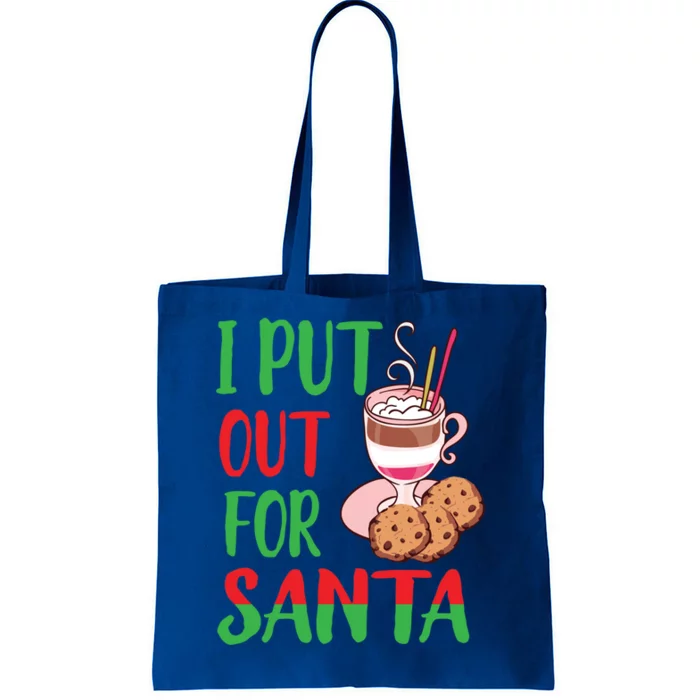 I Put Out For Santa Funny Christmas Cookie Holiday Graphic Gift Tote Bag