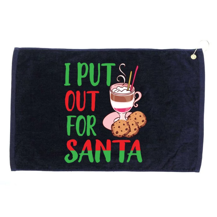 I Put Out For Santa Funny Christmas Cookie Holiday Graphic Gift Grommeted Golf Towel