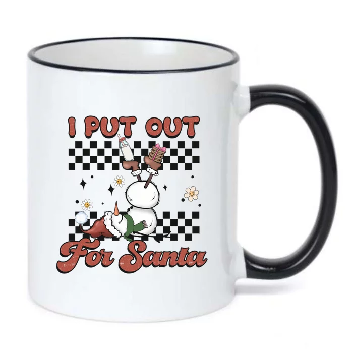 I Put Out For Santa Funny Milk And Cookie Christmas Retro Great Gift Black Color Changing Mug