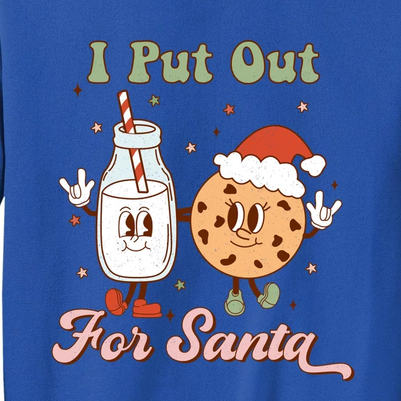 I Put Out For Santa Funny Milk And Cookie Christmas Retro Gift Sweatshirt