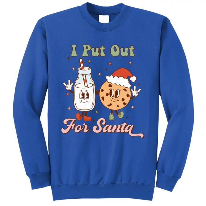 I Put Out For Santa Funny Milk And Cookie Christmas Retro Gift Sweatshirt