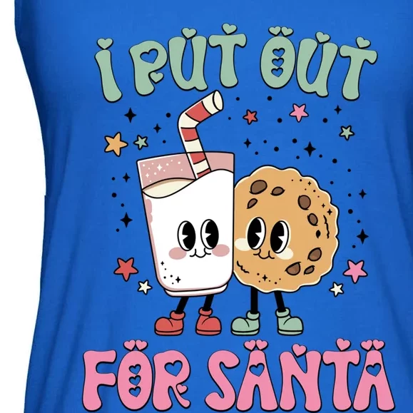 I Put Out For Santa Funny Milk And Cookie Christmas Gift Ladies Essential Flowy Tank