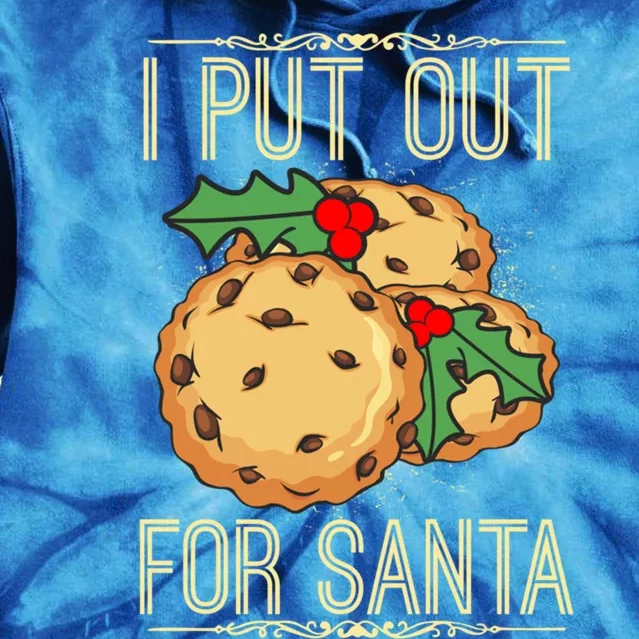 I Put Out For Santa Funny Santa Christmas Cookies Gift Great Gift Tie Dye Hoodie