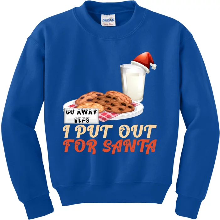 I Put Out For Santa Milk And Cookies Christmas Outfits Great Gift Kids Sweatshirt