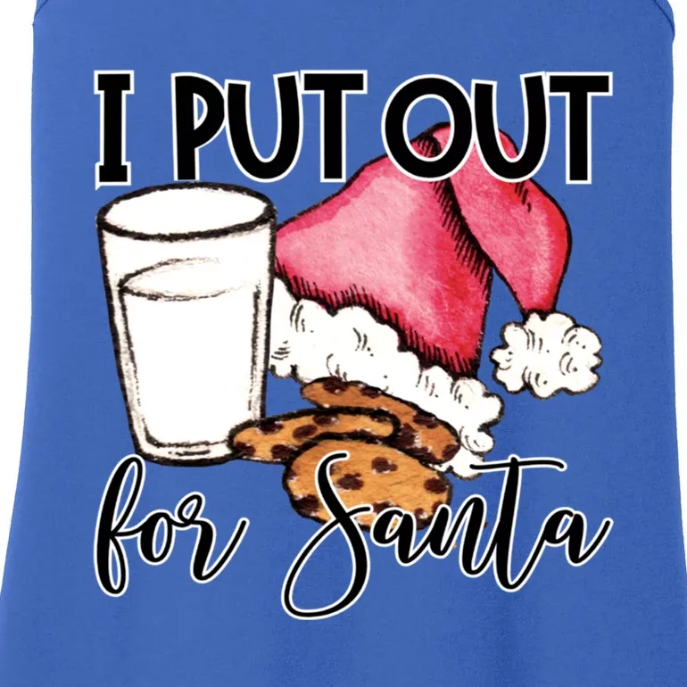 I Put Out For Santa Cookies And Milk Gift Ladies Essential Tank