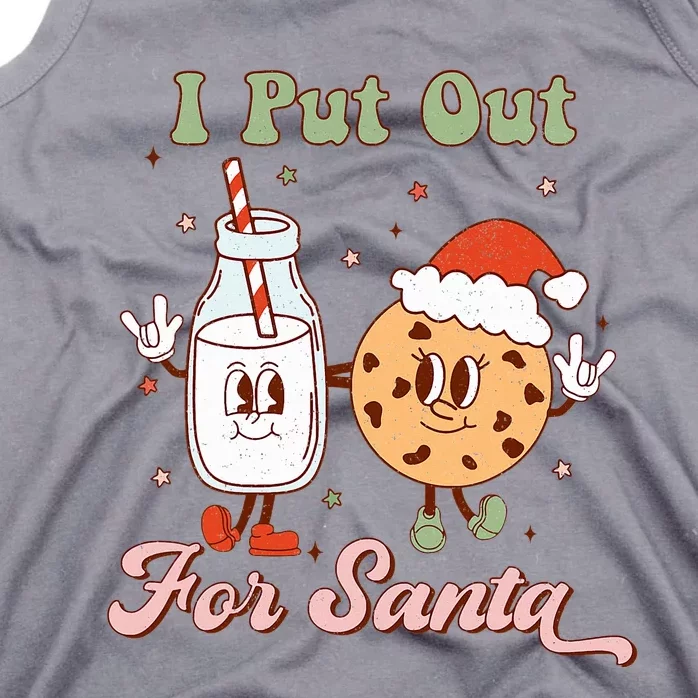 I Put Out For Santa Funny Milk And Cookie Christmas Retro Tank Top