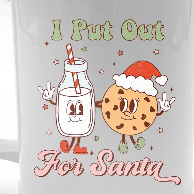 I Put Out For Santa Funny Milk And Cookie Christmas Retro Front & Back Beer Stein