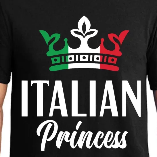 Italian Princess Proud Italian Girl Italy Flag Italian Pajama Set