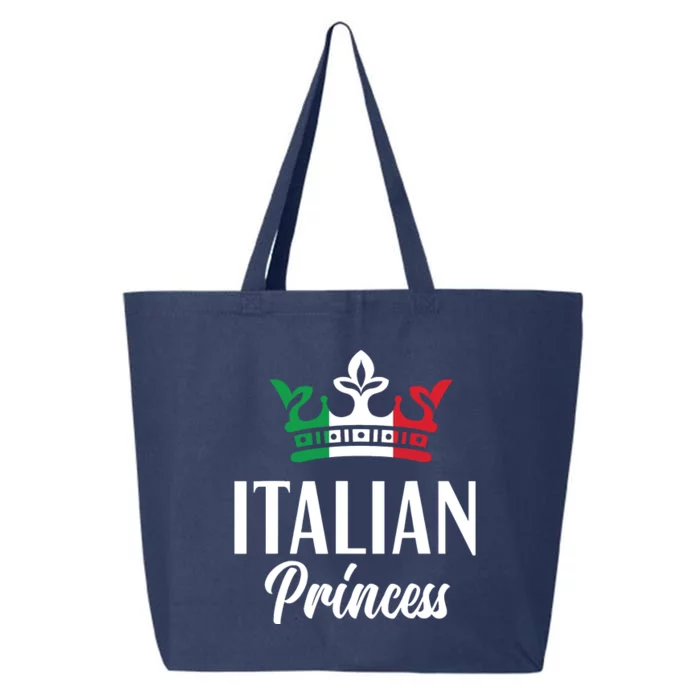 Italian Princess Proud Italian Girl Italy Flag Italian 25L Jumbo Tote