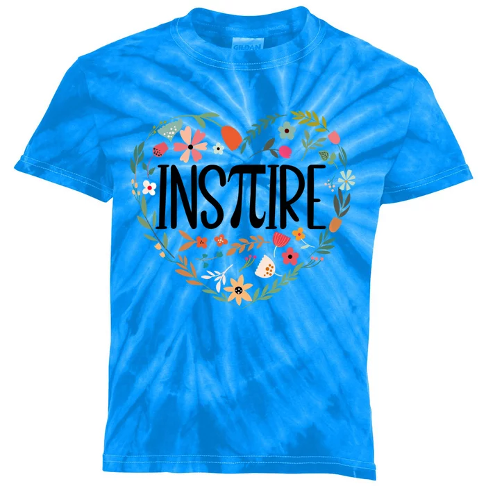 Inspire Pi Pie Funny Math Coach Teacher Pi Day Lover Nerdy Gift Kids Tie-Dye T-Shirt