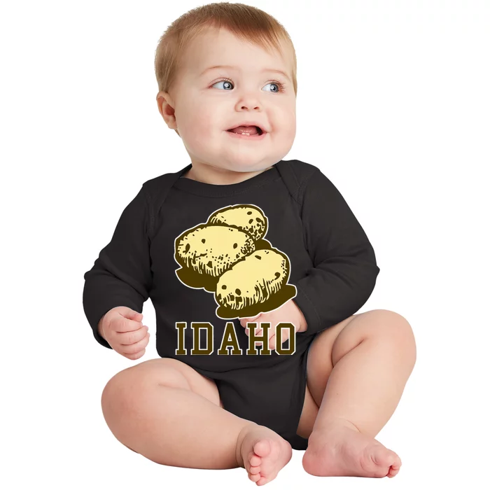 Idaho Potato Potato Potatoes Snacks Baby Long Sleeve Bodysuit