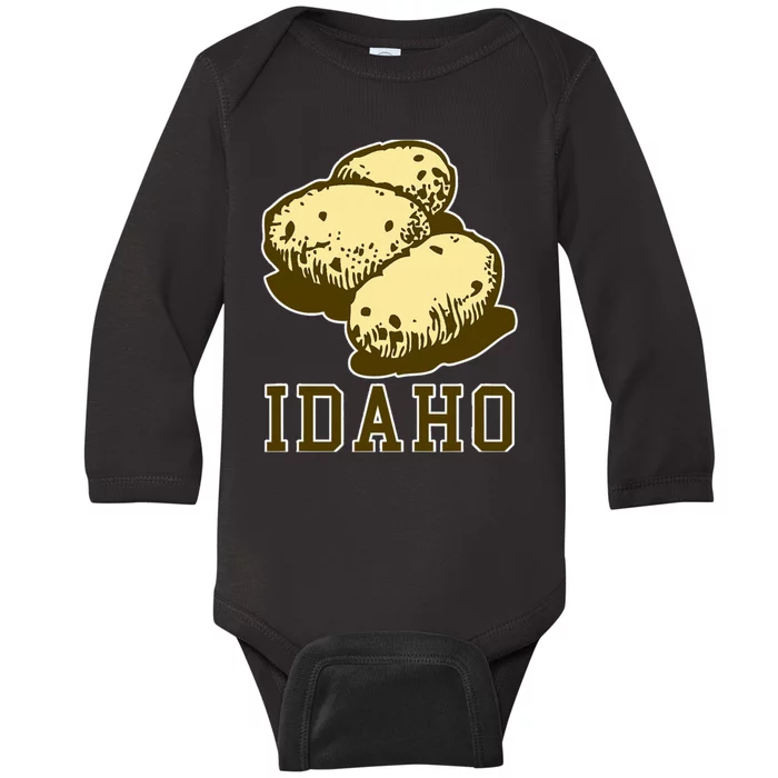 Idaho Potato Potato Potatoes Snacks Baby Long Sleeve Bodysuit