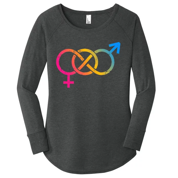 Infinity Pan Pansexual Pride Flag Lgbtq Cool Lgbt Ally Women's Perfect Tri Tunic Long Sleeve Shirt