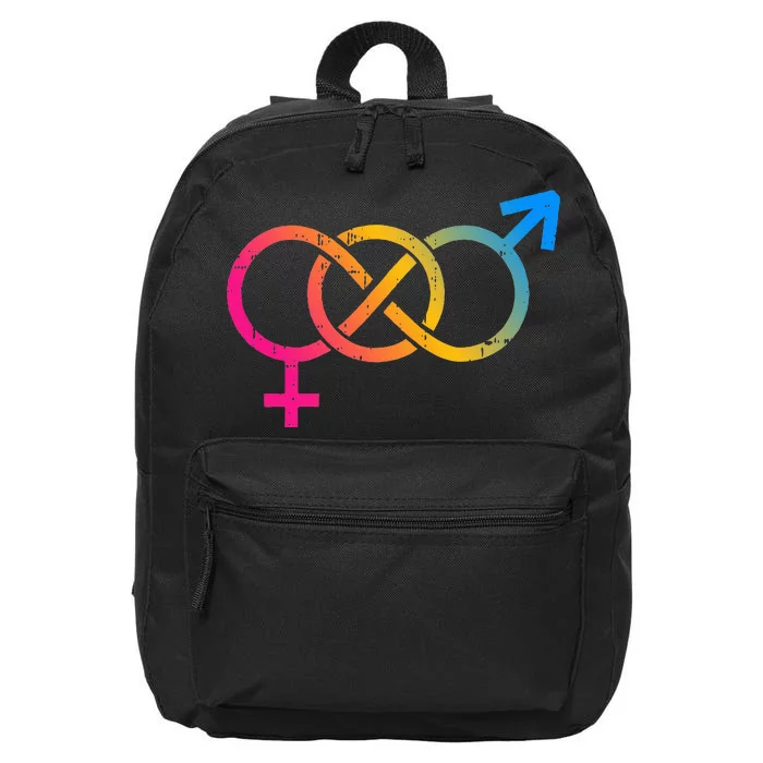 Infinity Pan Pansexual Pride Flag Lgbtq Cool Lgbt Ally 16 in Basic Backpack