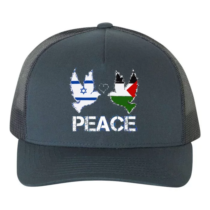 Israel Palestine Peace Friendship Pigeons gift Yupoong Adult 5-Panel Trucker Hat