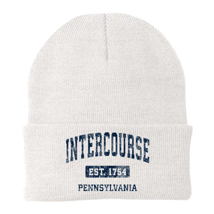 Intercourse Pennsylvania Pa Vintage Athletic Sports Design Knit Cap Winter Beanie