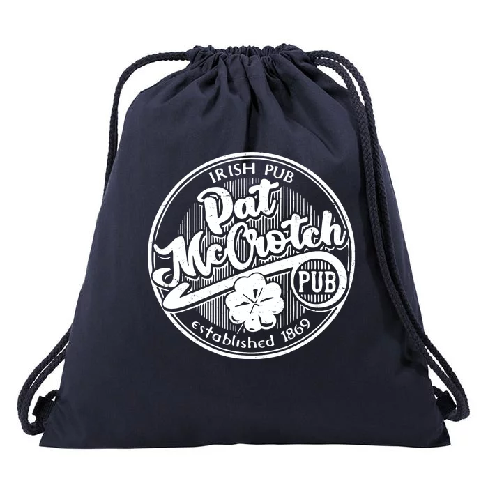 Irish Pub Pat McCrotch Pub 1869 Vintage Drawstring Bag