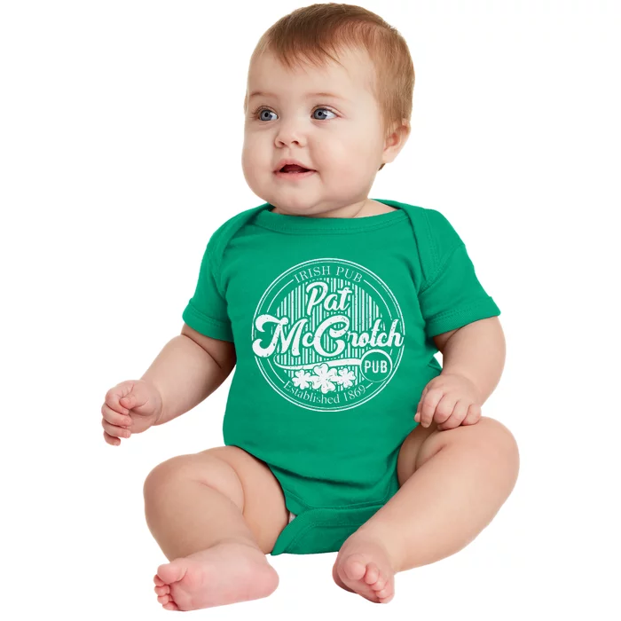 Irish Pub Pat Mccrotch Dirty Adult Irish St Patricks Day Baby Bodysuit