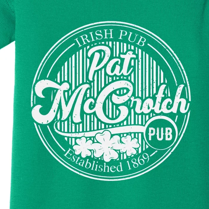 Irish Pub Pat Mccrotch Dirty Adult Irish St Patricks Day Baby Bodysuit