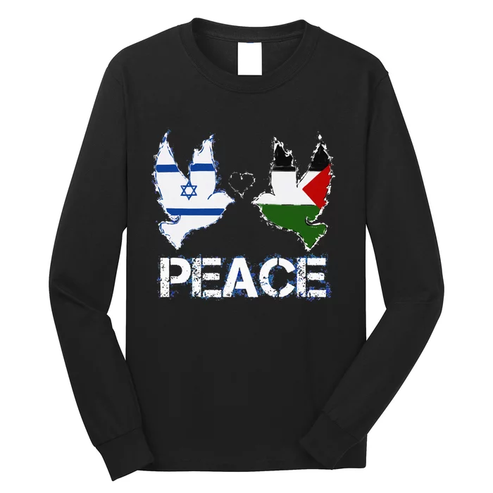 Israel Palestine Peace Friendship Pigeons gift Long Sleeve Shirt