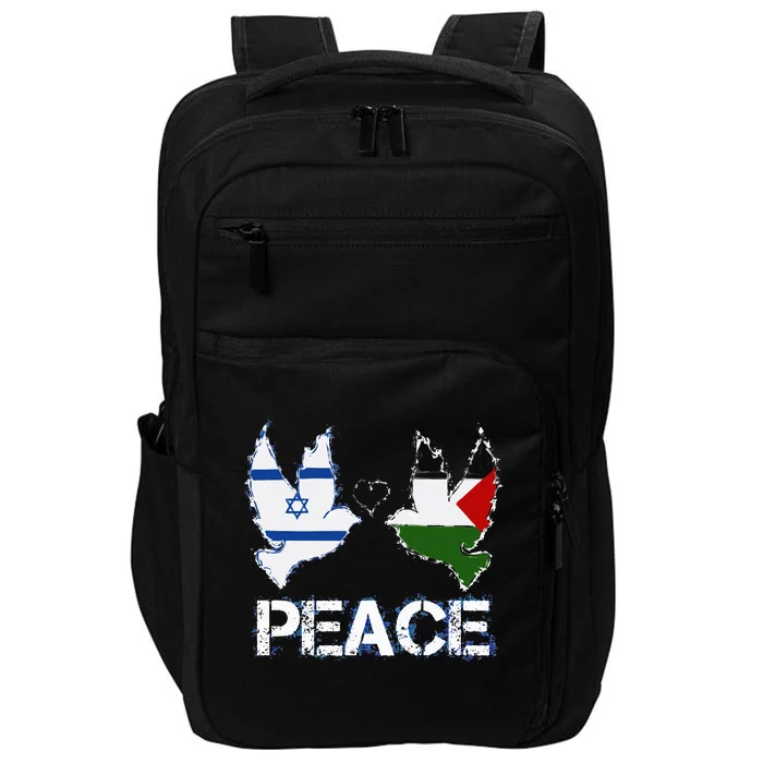 Israel Palestine Peace Friendship Pigeons gift Impact Tech Backpack