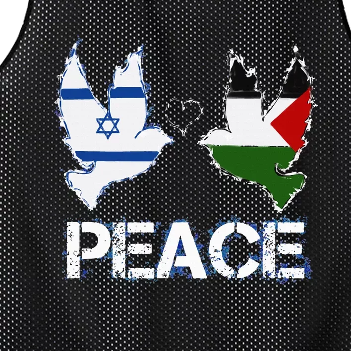 Israel Palestine Peace Friendship Pigeons gift Mesh Reversible Basketball Jersey Tank