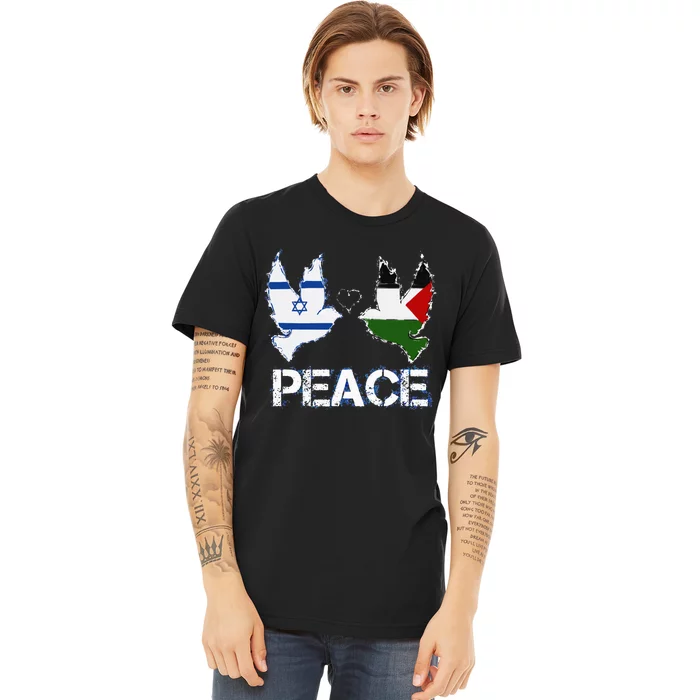 Israel Palestine Peace Friendship Pigeons gift Premium T-Shirt