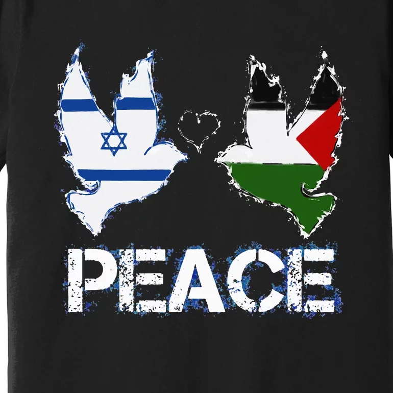 Israel Palestine Peace Friendship Pigeons gift Premium T-Shirt