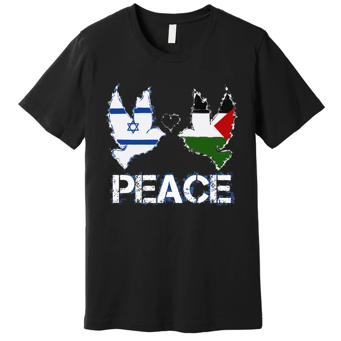 Israel Palestine Peace Friendship Pigeons gift Premium T-Shirt