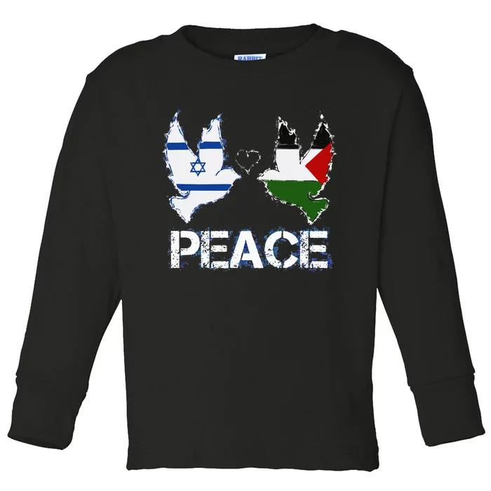 Israel Palestine Peace Friendship Pigeons gift Toddler Long Sleeve Shirt