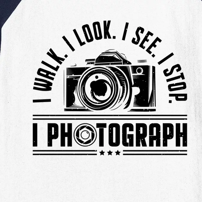 I Photograph Photography Camera Photographer Cute Gift Baseball Sleeve Shirt