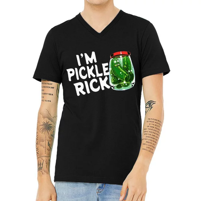 IM Pickle Rick Pickle Funny V-Neck T-Shirt