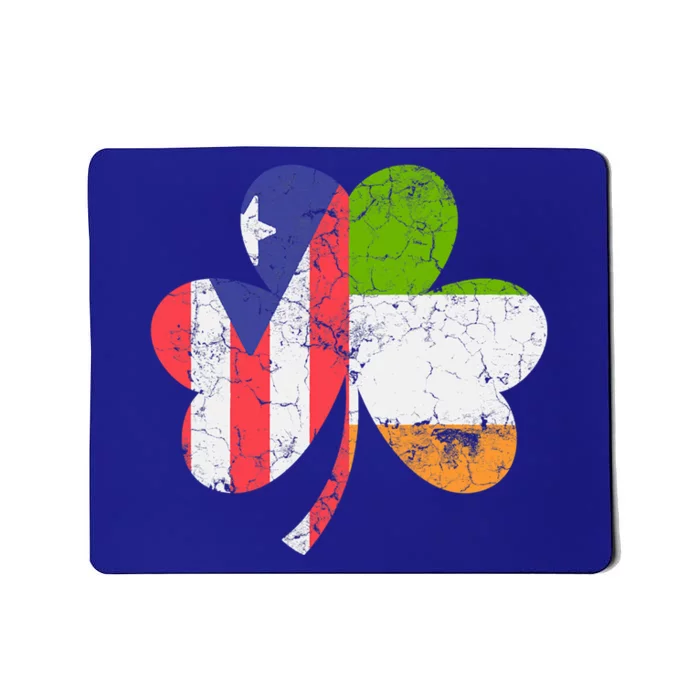 Irish Puerto Rican Flag Ireland Shamrock St Patricks Day Tee Gift Mousepad