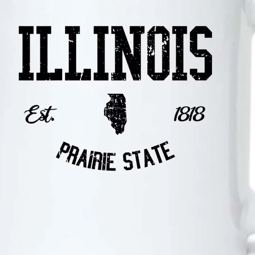 Illinois Prairie State Varsity Sports College Athletic Black Color Changing Mug