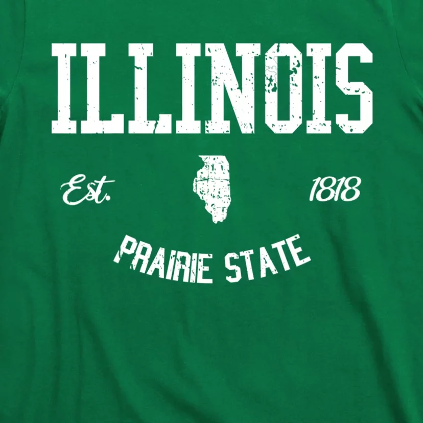 Illinois Prairie State Varsity Sports College Athletic T-Shirt